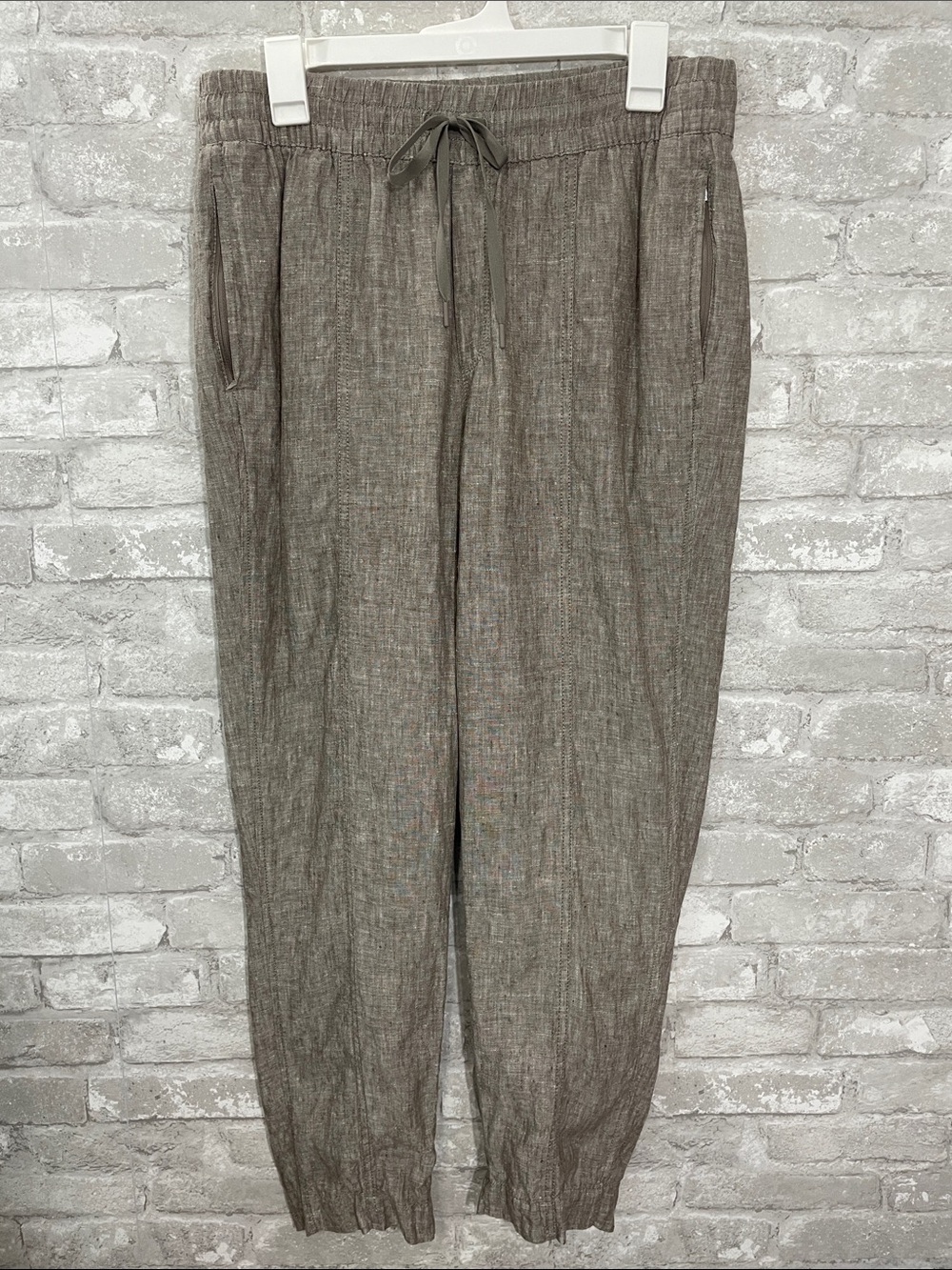 Athleta Retreat Linen High Rise Ankle Pant
